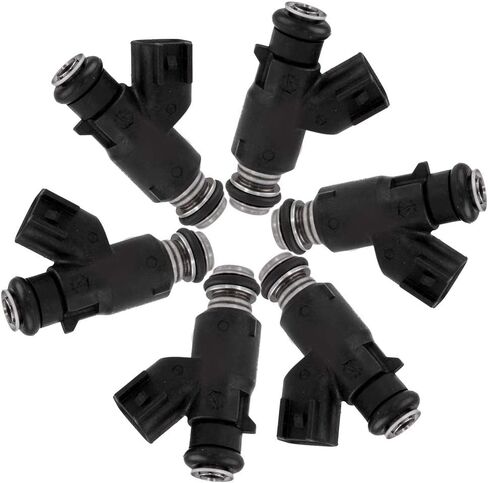 6 قطع أداء قوي 35310-3C000 عن طريق الحقن الوقود متوافق مع 2007-2009 لـ Amanti 4 أبواب سيدان 3.8L 2006-2010 لسوناتا 4 أبواب سيدان 3.3 لتر، طقم حاقن الوقود 4 فتحات in Saudi Arabia
