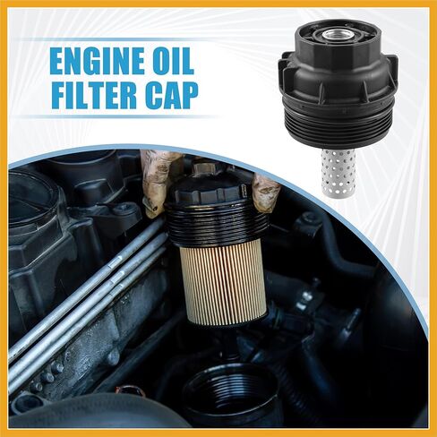 زيت المحرك مبيت مرشح التدفق العالي غطاء غطاء 156200S010 لتويوتا تندرا 2008-2021 البلاستيك معدن أسود فضي لهجة استبدال in Kuwait