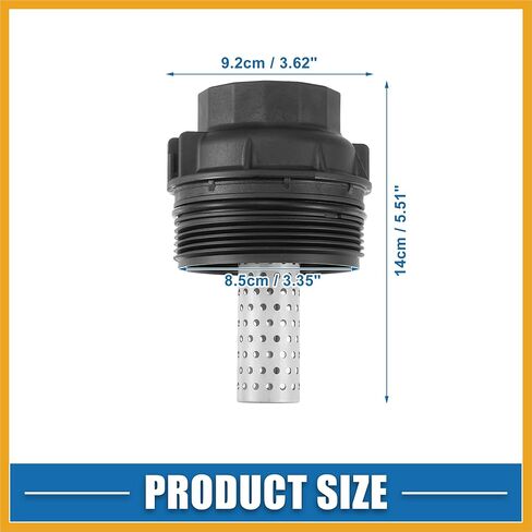 زيت المحرك مبيت مرشح التدفق العالي غطاء غطاء 156200S010 لتويوتا تندرا 2008-2021 البلاستيك معدن أسود فضي لهجة استبدال in Kuwait