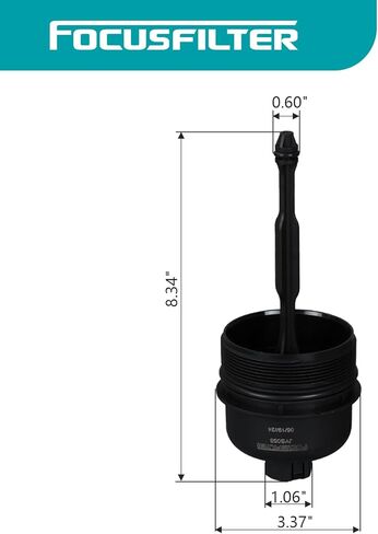 FOCUSFILTER 26350-3C300 OEM Grade Oil Filter Housing Cap, Fits Veracruz 2007-2012, Kia Sorento 2008-2009, Sedona 2010, Hyundai Sonata 2010, Borrego 2009-2011, Genesis 2009-2012, Replaces 263503C300 in Kuwait
