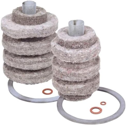 قطعتان - 88CR - مجموعة استبدال خرطوشة فلتر الزيت CR88 Uni-Filter، مادة لباد رمادية، تناسب الطراز 1A-25B، 1A-25A، 1A-30، 77B، و77 فلتر زيت الوقود - للاستخدام على موقد الزيت، عبوتان in Saudi Arabia