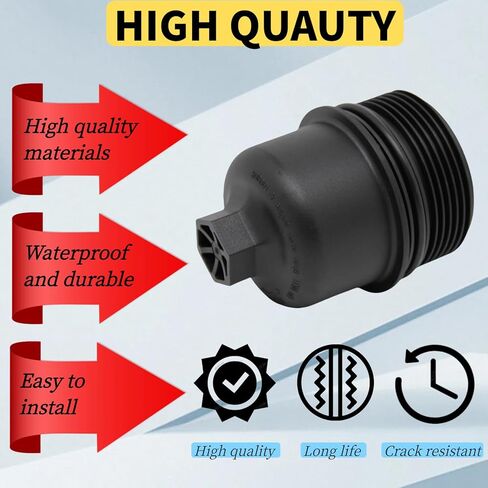 68191350AA Oil Filter Housing Cap Compatible with Chrysler Dodge Jeep Ram - 200, 300, Challenger, Charger, Durango, Grand Caravan, Journey, Cherokee, Wrangler Replacement: 917-190 Oil Filter Cap in Kuwait