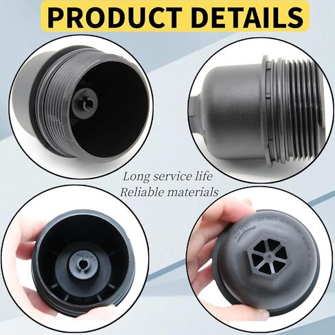 68191350AA Oil Filter Housing Cap Compatible with Chrysler Dodge Jeep Ram - 200, 300, Challenger, Charger, Durango, Grand Caravan, Journey, Cherokee, Wrangler Replacement: 917-190 Oil Filter Cap in Kuwait
