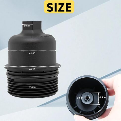 68191350AA Oil Filter Housing Cap Compatible with Chrysler Dodge Jeep Ram - 200, 300, Challenger, Charger, Durango, Grand Caravan, Journey, Cherokee, Wrangler Replacement: 917-190 Oil Filter Cap in Kuwait