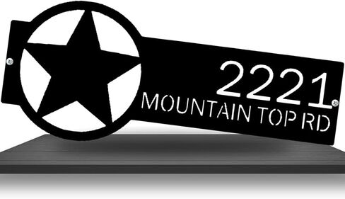 Tennessee Tristar Address Sign – Personalized Metal Street Number Plaque, Custom Outdoor Home Décor, Weather-Resistant Steel in Saudi Arabia