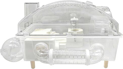 Tfwadmx Dwarf Hamster Cage,Acrylic Rat Cage,Hamster Home Small Animal Cages with Tube Exercise Wheel Mouse Habitat for Gerbils Mice 17.7"x11"x11.8" in Kuwait