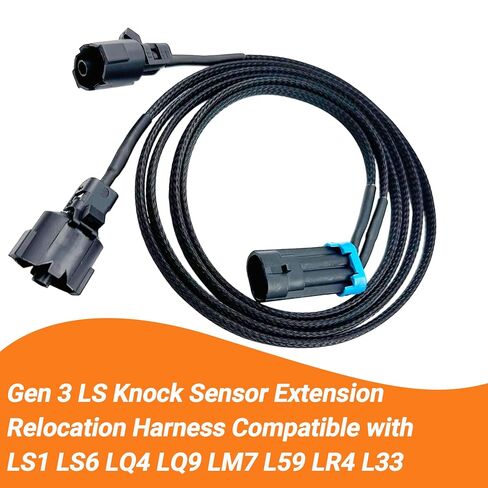 Gen 3 LS Knock Sensor Extension Relocation Harness Compatible with LS1 LS6 LQ4 LQ9 LM7 L59 LR4 L33, 41Inch Extension Harness Fit for Gen III Engine RPO Codes, for Most Cars in Kuwait