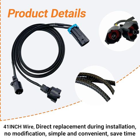 Gen 3 LS Knock Sensor Extension Relocation Harness Compatible with LS1 LS6 LQ4 LQ9 LM7 L59 LR4 L33, 41Inch Extension Harness Fit for Gen III Engine RPO Codes, for Most Cars in Kuwait