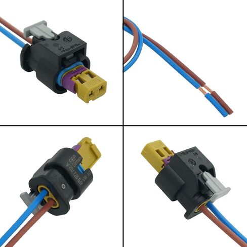 2 Pcs 2 Wires Fog Lamp Fog Light Connector Wiring Harness Pigtail Plug for VW Volkswagen GTI 2016-2020 Replaced OE# 07P973702 in Saudi Arabia