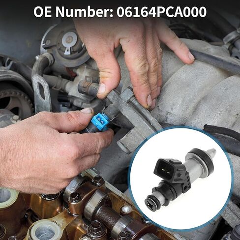 حاقن الوقود لهوندا CR-V 2.0 1999-2001 تدفق المباراة رقم 06164PCA000 فوهة الوقود الأسود 1 قطعة in Saudi Arabia