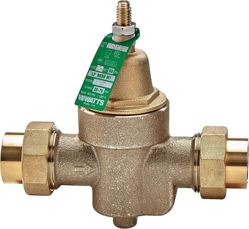 Watts Backflow Preventer 3/4 In Water Pressure Reducing Valve, Npt Thread Union X Npt Female, Max Work 400 psi, Adjust 25-75 psi in Kuwait