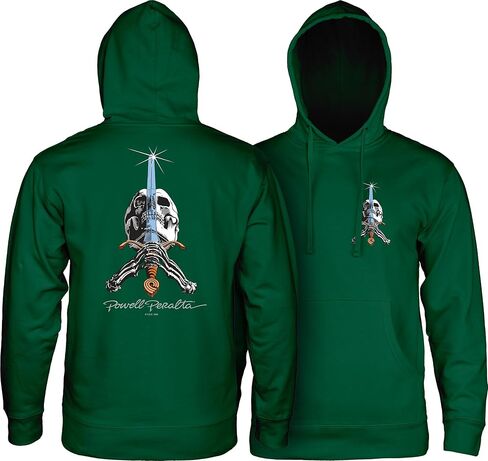 Powell Peralta Skull & Sword Hoody Sweatshirt, Alpine Green, Large in Saudi Arabia