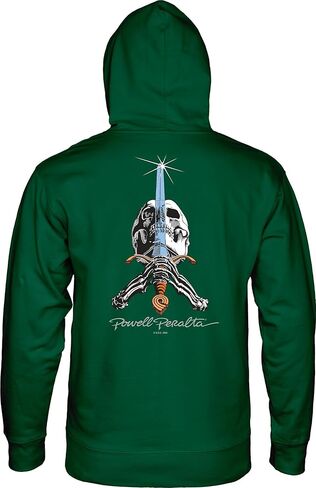 Powell Peralta Skull & Sword Hoody Sweatshirt, Alpine Green, Large in Saudi Arabia