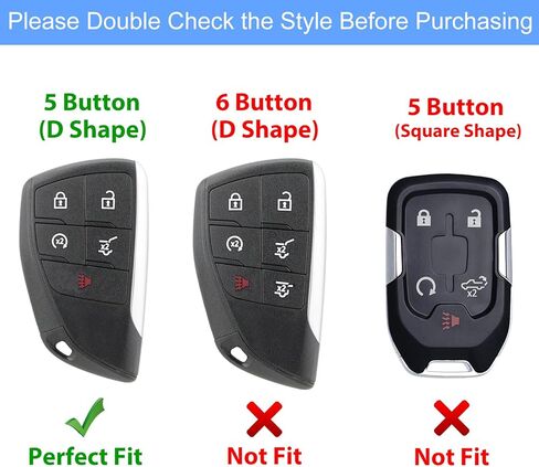 5 Button TPU Key Fob Cover, Compatible with 2021 2022 2023 2024 GMC Yukon Denali Sierra in Saudi Arabia