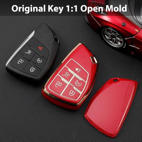 5 Button TPU Key Fob Cover, Compatible with 2021 2022 2023 2024 GMC Yukon Denali Sierra in Saudi Arabia