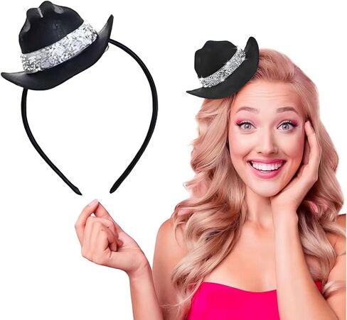 عصابة رأس قبعة رعاة البقر مع أحجار الراين للكبار، عصابة رأس صغيرة صغيرة لراعية البقر لتزيين حفلات الديسكو الغربية in Kuwait