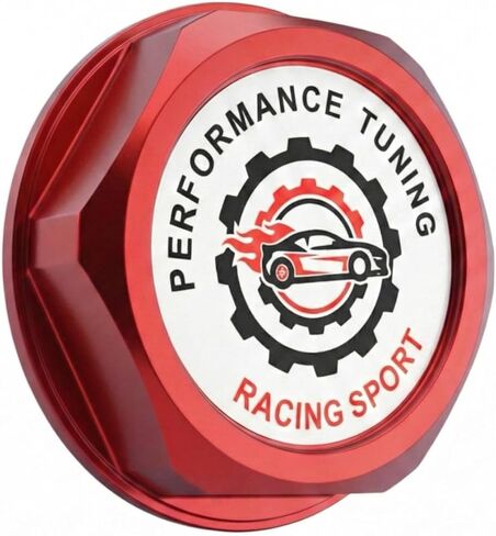 غطاء حشو زيت المحرك الألومنيوم CNC M37x3.0mm (1.45 بوصة) لسيارة Toyota CAMRY COROLLA RAV4 HIGHLANDER TACOMA TUNDRA 4RUNNER YARIS C-HR (أحمر) in Kuwait