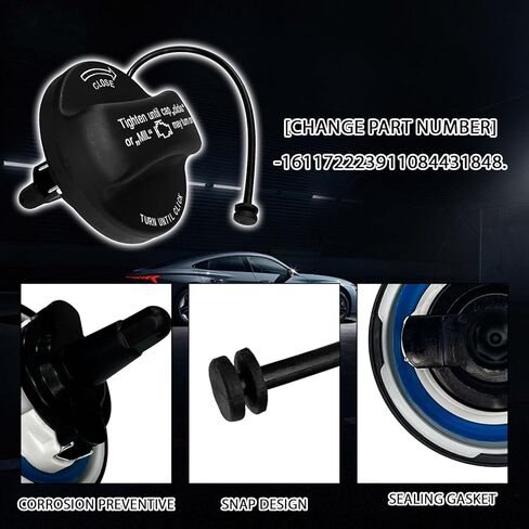 Gas Tank Cap Fuel Cap Replacement for BMW Cap X3 X5 E60 E90 325i 328i E39 for Mini Cooper Accessories 1999-2024, Gas Cap for BMW X1 X2 X6 X7 Z4 128i 135i 228i 325i 430i 525i 528i 740i 745i in Kuwait