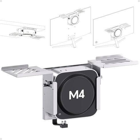 Mac Mini M4 Hub Stand with M.2 SSD Enclosure, 9-in-1 Mac Mini M4 Dock Mount with HDMI 4K 60Hz, 3 x USB A 2.0, SD/TF 3.0, 3.5mm Audio/Mic, USB C Hub Accesorios for Mac Mini 2024 M4 Pro in Saudi Arabia
