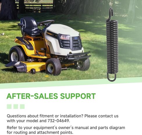زنبرك تمديد 732-04649، متوافق مع جرارات Cub Cadet/MTD/Craftsman/Columbia Lawn Tractors (LTX-1050، SLTX-1050، YT950 KH، PYT9000، LTX-1050KH/KW/VT) in Kuwait