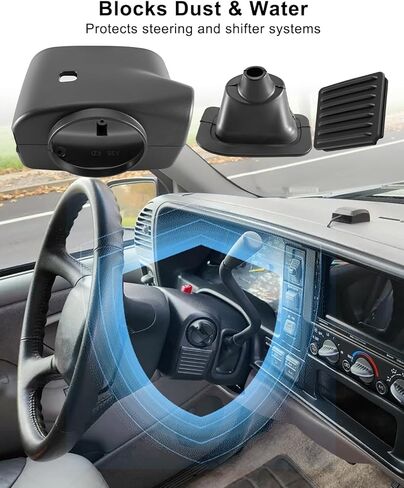 Upper & Lower Steering Column Cover Shroud Fit for GMC Yukon C3500 K3500 Chevy Tahoe K3500 C3500 1995-2002, Shifter Boot Replace 26036498 26036499 in Saudi Arabia