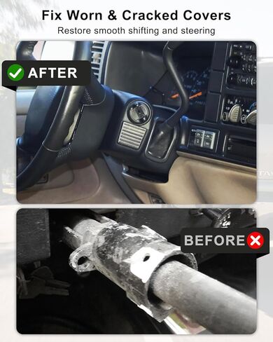 Upper & Lower Steering Column Cover Shroud Fit for GMC Yukon C3500 K3500 Chevy Tahoe K3500 C3500 1995-2002, Shifter Boot Replace 26036498 26036499 in Saudi Arabia