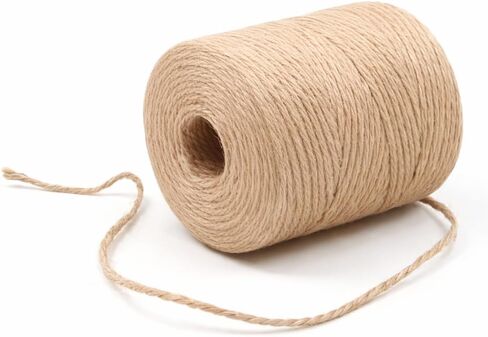 2mm - 164 FT Natural Jute Twine Rope - for Crafts Gardening Plant Accessories Gift Wrapping, Arts Packing Material Christmas Twine Bulk Wedding Decor in Kuwait
