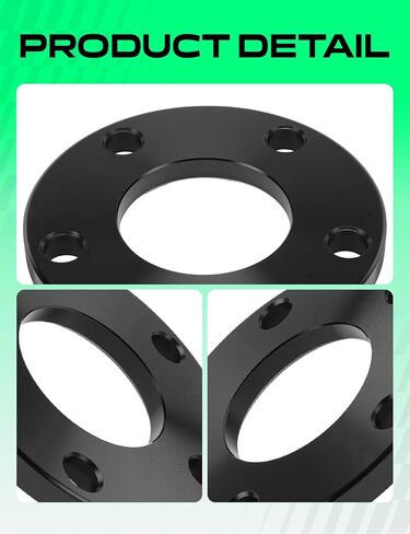 YHTAUTO 5x112mm Wheel Spacers 12mm w/o Bolts Fits Audi A4 A5 A6 Q5 RS5 S4 S5 S6 S7 S8 SQ5, Tire Spacers, 66.6mm Center Bore 5 Lug 4PCS Black in Saudi Arabia