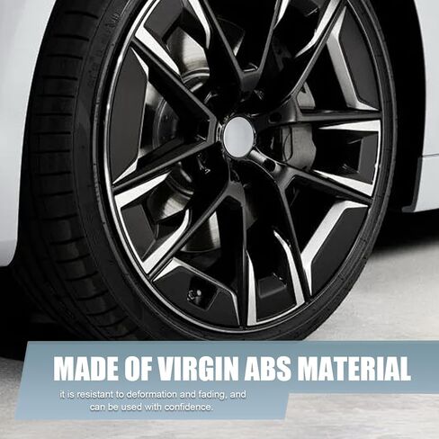 4 PCS Car Wheel Center Caps, ABS Scratch-resistant Anti-rust Hub Cover, Tight Fit Arc Design Protective Rim Hub Cap, Snap-in Exterior Modification Accessories (Silver) in Saudi Arabia
