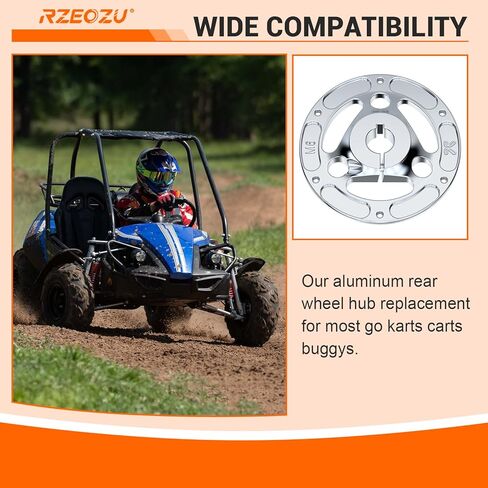 Heavy Duty Aluminum Go Kart Wheel Hub with 1-1/4" Bore, Rear Split Sprocket Hub Adapter Replacement for 1-1/4" Bore Live Axle 1/4 Keyway Go Kart Off Road Cart Buggy Powersports Part (32mm Bore) in Kuwait