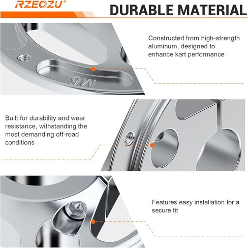 Heavy Duty Aluminum Go Kart Wheel Hub with 1-1/4" Bore, Rear Split Sprocket Hub Adapter Replacement for 1-1/4" Bore Live Axle 1/4 Keyway Go Kart Off Road Cart Buggy Powersports Part (32mm Bore) in Kuwait