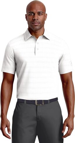 PGA Tour Men's Airflux Jaspe Cotton Short Sleeve Golf Polo Shirt in Saudi Arabia