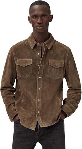 AllSaints Men's Sully Suede Shirt in Saudi Arabia