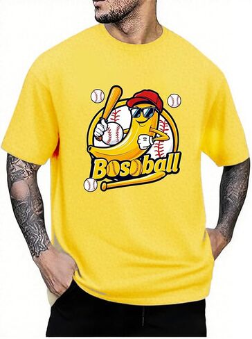 Baseball Shirt Men Vintage Baseball Fan Shirt Game Day Softball Team Graphic Short Sleeve Tee Tops in Kuwait