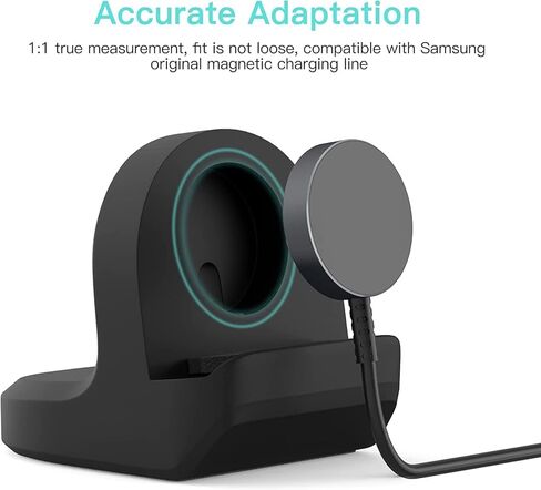 Tucana Compact Stand متوافق مع مجموعة كاملة من Samsung Galaxy Watch 7 ، شاهد 7 Ultra ، Galaxy Watch 6 ، شاهد 6 كلاسيكي ، مشاهدة 5 ، مشاهدة 5 Pro. موقف شاحن الدعم من وضع الدعم (حزمة 2) in Kuwait