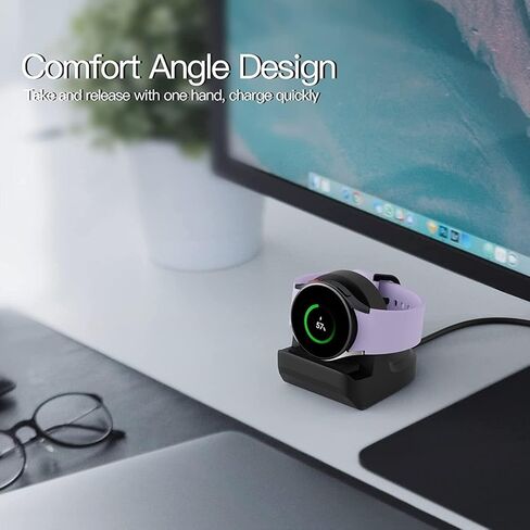 Tucana Compact Stand متوافق مع مجموعة كاملة من Samsung Galaxy Watch 7 ، شاهد 7 Ultra ، Galaxy Watch 6 ، شاهد 6 كلاسيكي ، مشاهدة 5 ، مشاهدة 5 Pro. موقف شاحن الدعم من وضع الدعم (حزمة 2) in Kuwait