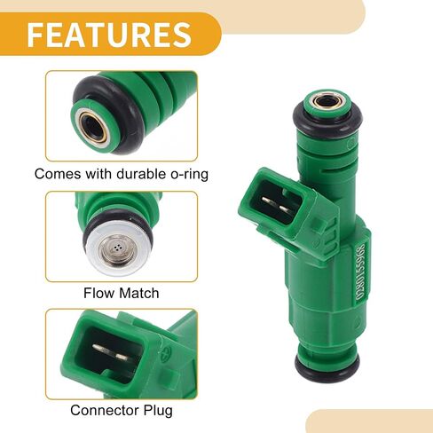 8 Pcs No.0280155968/9202100 Fuel Injector for Ford for Mustang 1985-2011 Engine Flow Match Fuel Nozzle in Kuwait