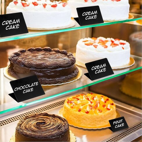 40 Pack Reusable Mini Chalkboard Signs, Food Labels for Party Buffet Catering Supplies, 3.9x2.7 Inch Black Buffet Display Tent Cards with V-Shaped Design in Kuwait