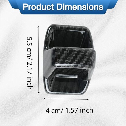 MACHSWON Car Interior Gearshift Knob Trim, Gear Shift Knob Cover Accessories Compatible with Audi A3 8Y 2020-2023, Black Carbon Fiber Look Finish, 1 pc in Saudi Arabia
