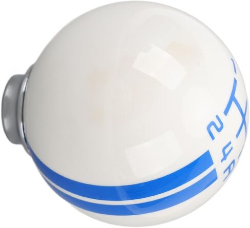 SIXRUN 5 Speed Manual Gear Shift Knob, Round Ball Shape with 3 Adapters, White Blue Resin, 57x57x62mm, for 1967-2018 Vehicles in Kuwait