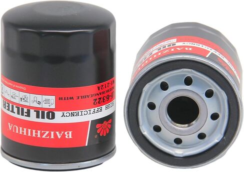 8-PACK BAIZHIHUA LF-6322 Premium 10K Miles Engine Oil Filter Replaces M1-212A, HP-2012, PBL22500 Fits Explorer & Chevy Silverado 1500 & GMC & Buick & Cadillac & Lincoln & Isuzu & Jeep & Mercury Models in Saudi Arabia