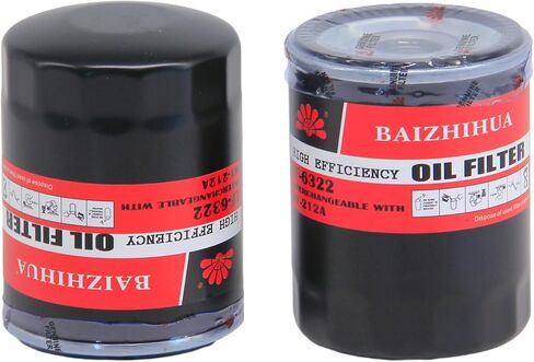 8-PACK BAIZHIHUA LF-6322 Premium 10K Miles Engine Oil Filter Replaces M1-212A, HP-2012, PBL22500 Fits Explorer & Chevy Silverado 1500 & GMC & Buick & Cadillac & Lincoln & Isuzu & Jeep & Mercury Models in Saudi Arabia