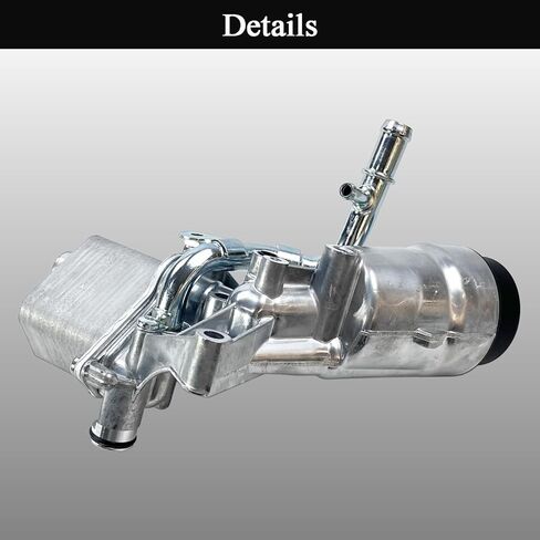 Aluminum Engine Oil Cooler Filter Housing Assembly Compatible with 2011-2021 Chevy Cruze Sonic Trax Buick Encore 1.4L Turbo Replaces 55566784 918-428 55565388 with Gasket, Filter Insert, Cap in Kuwait