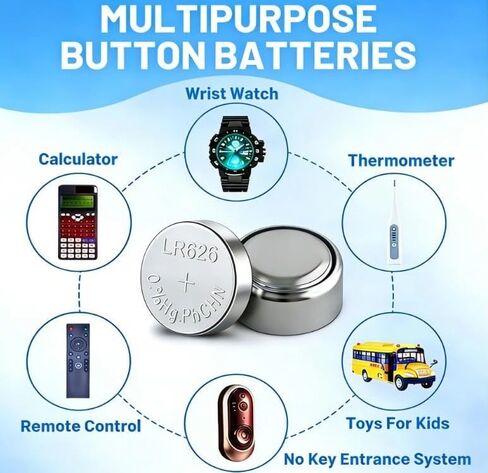 30 حزمة 1.5 فولت AG4 LR626 بطارية زر قلوية L626 LR626 LR66 SR626 377 SR626SW بطاريات عملة خلايا للساعات الآلات الحاسبة اللعب in Kuwait
