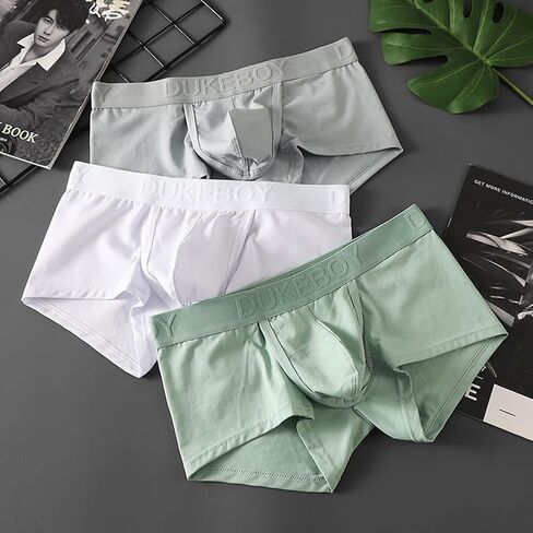 Men's Separated Pouch Trunks Fly Pouch Front Open Bulge Underwear Breathable Cotton Boxers Briefs in Saudi Arabia