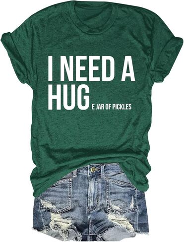 Pickle Shirt Funny Pickles Jar T Shirts for Women Graphic Vintage Tees Pickling Cucumbers Novelty Short Sleeve Tops in Saudi Arabia