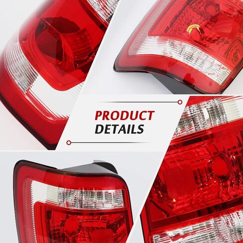 Rear Bumper Tail light Suitable Fit for 2008-2012 Ford Escape 2pc LH+RH Replacement with External Red Brake Lamp in Kuwait