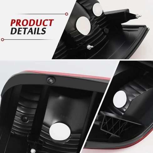 Rear Bumper Tail light Suitable Fit for 2008-2012 Ford Escape 2pc LH+RH Replacement with External Red Brake Lamp in Kuwait