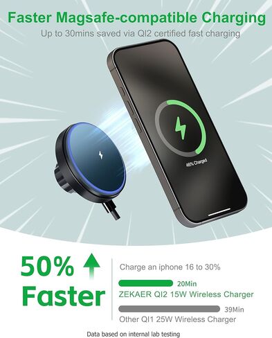 Magnetic Jeep Phone Mount for 2011-2017 Wrangler JK JKU with 15W Wireless Charging - Dashboard Phone Holder with Magnet for Jeep Wrangler Accessories in Kuwait