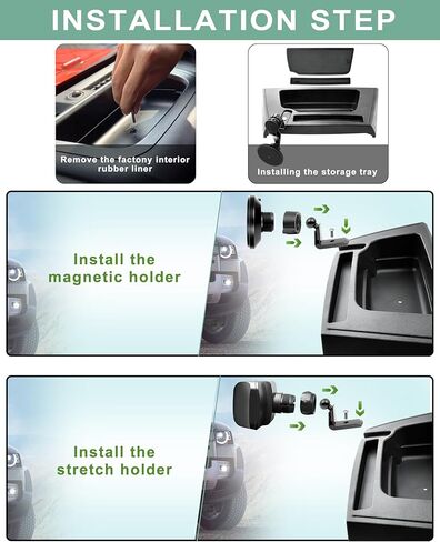 Magnetic Jeep Phone Mount for 2011-2017 Wrangler JK JKU with 15W Wireless Charging - Dashboard Phone Holder with Magnet for Jeep Wrangler Accessories in Kuwait